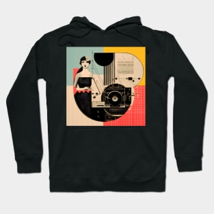 Retro Turntable Vintage Audio Record Player Hoodie